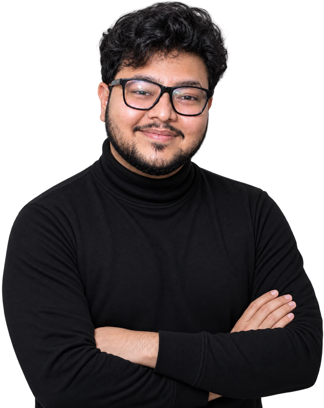 Abhishek Ashtekar, founder of ZeroToAIMastery, smiling with arms crossed