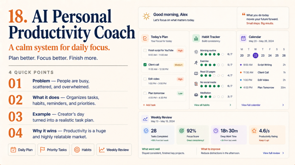 18. AI Personal Productivity Coach