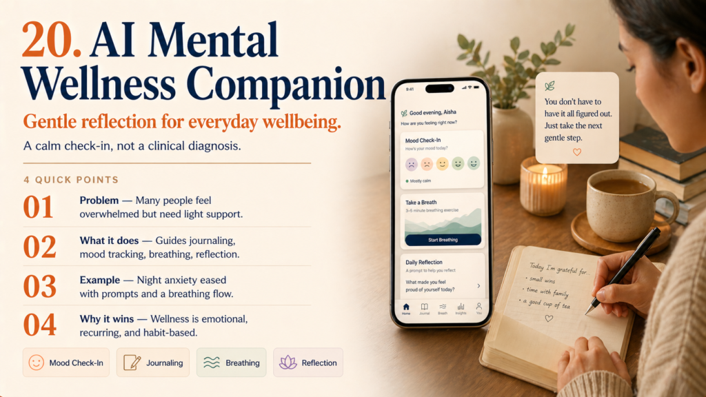 20. AI Mental Wellness Companion
