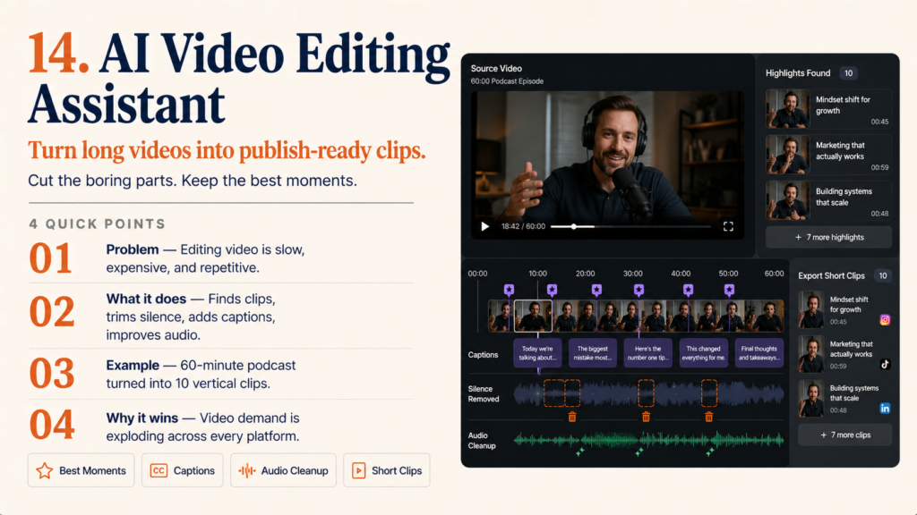 14. AI Video Editing Assistant