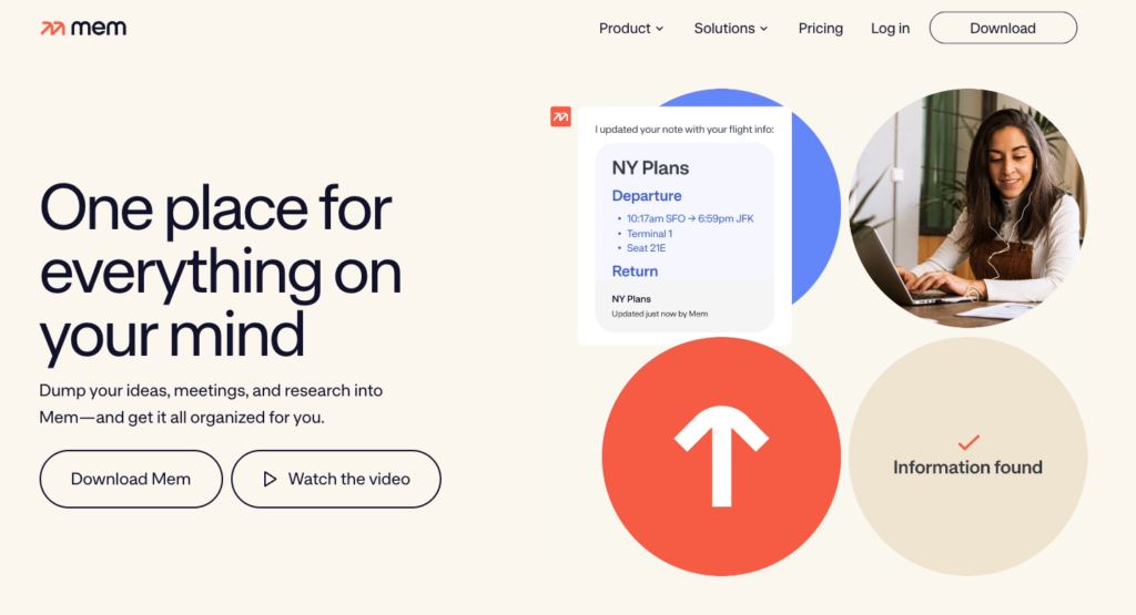 3. Mem: AI Agents That Automate Your Workflows by Managing Your Notes