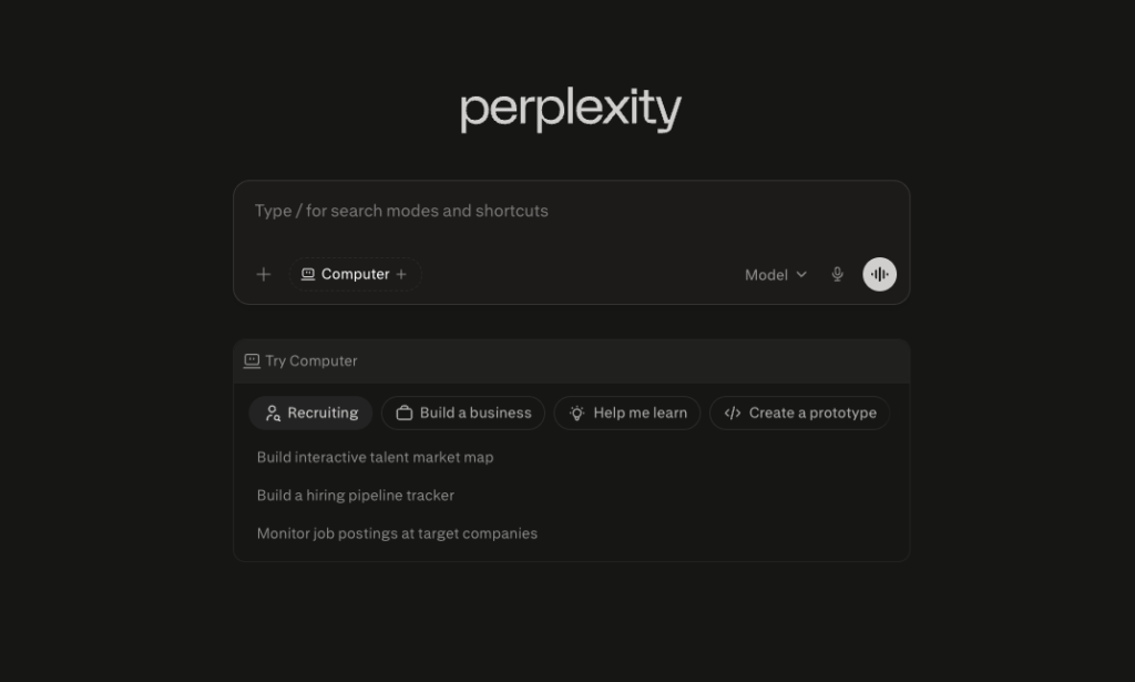 8. Perplexity AI: AI Agents That Automate Your Workflows for Research