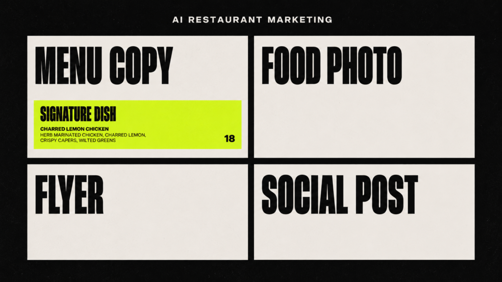 48. AI Powered Restaurant Menu and Marketing Service