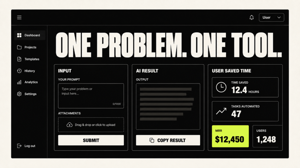 12. AI SaaS Tool for One Specific Problem