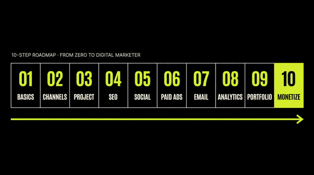 Step-by-Step Roadmap to Learn Digital Marketing from Scratch in 2026