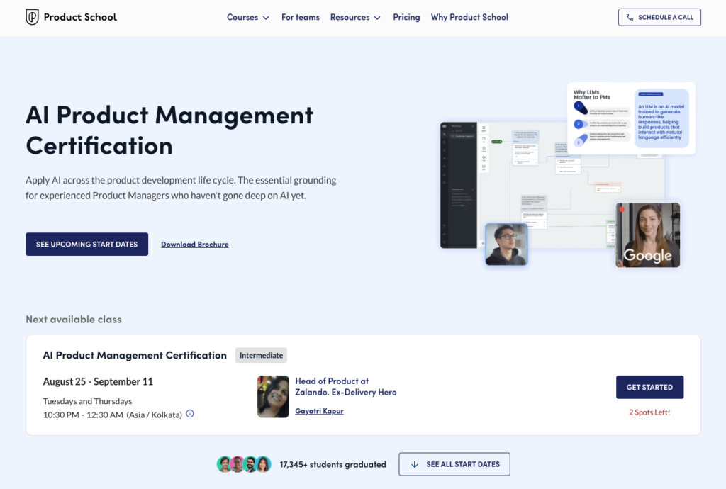 3. Product School AI Product Management Certification