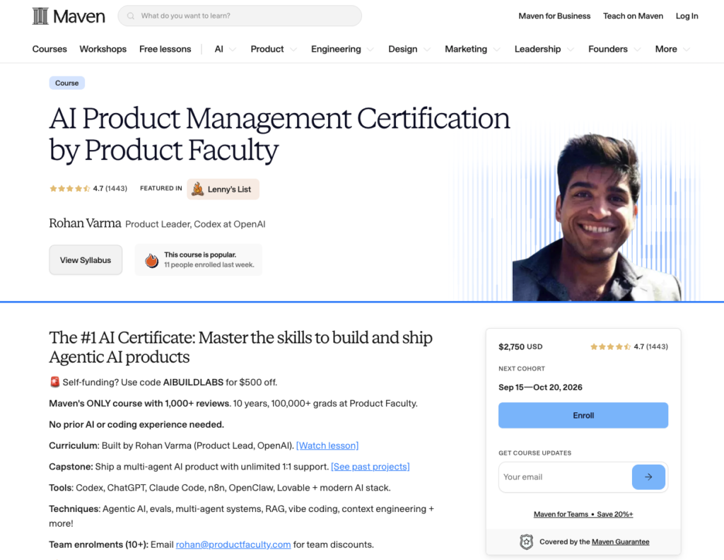4. Product Faculty AI Product Management Certification