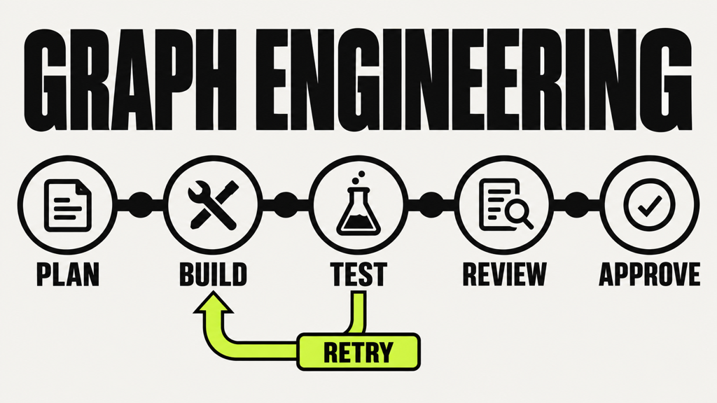 Graph engineering in AI agents: plan, build, test, review, and approve with a retry route