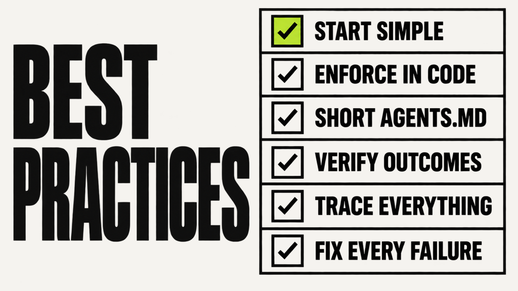 Harness engineering best practices for building reliable AI agents